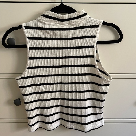 Mock-Neck Rib-Knit Top - Picture 2 of 4